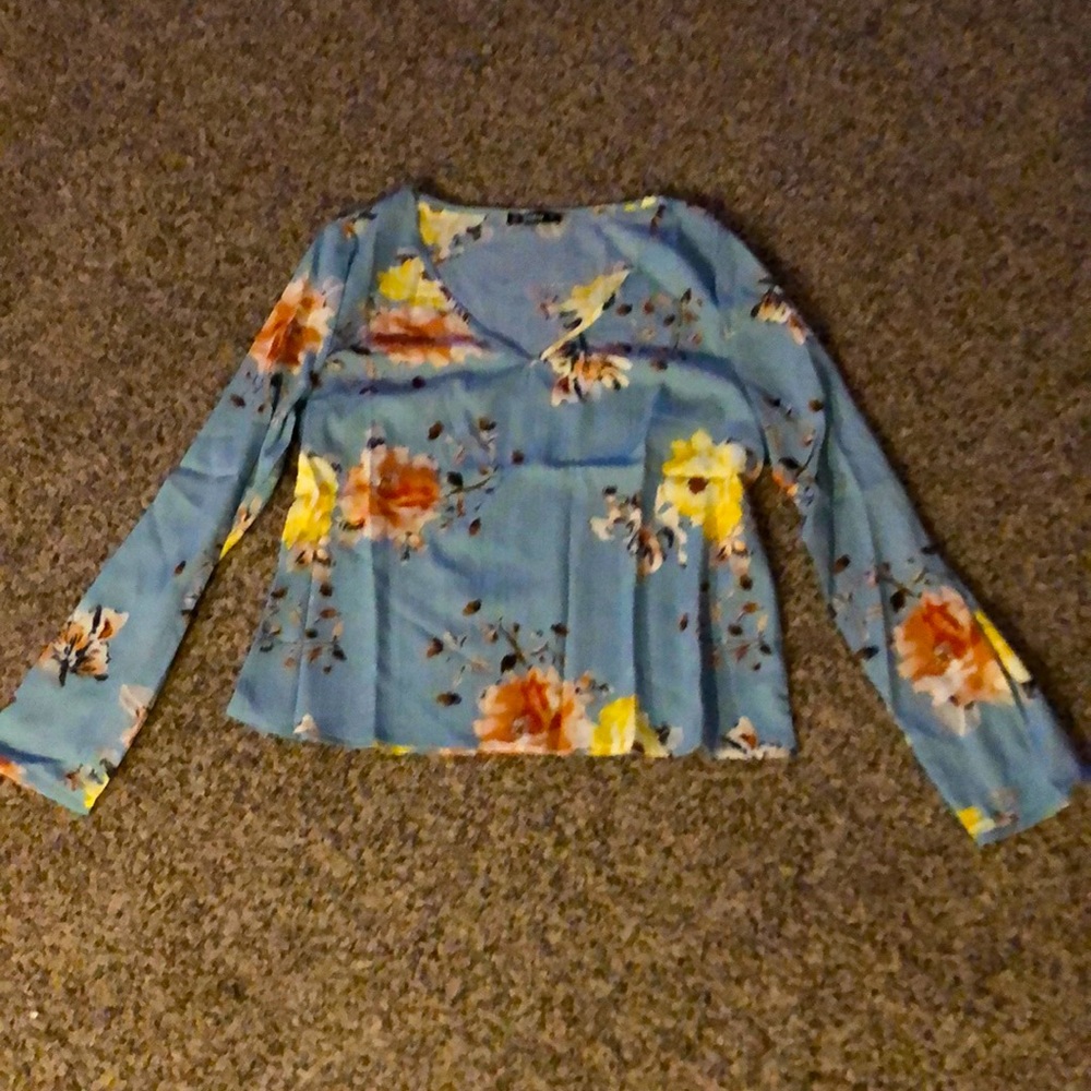 Long Sleeved Floral Blouse